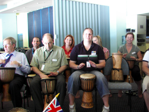melbourne commonwealth games 2006 corporate team building world trade centre melbourne interactive entertainment drumming